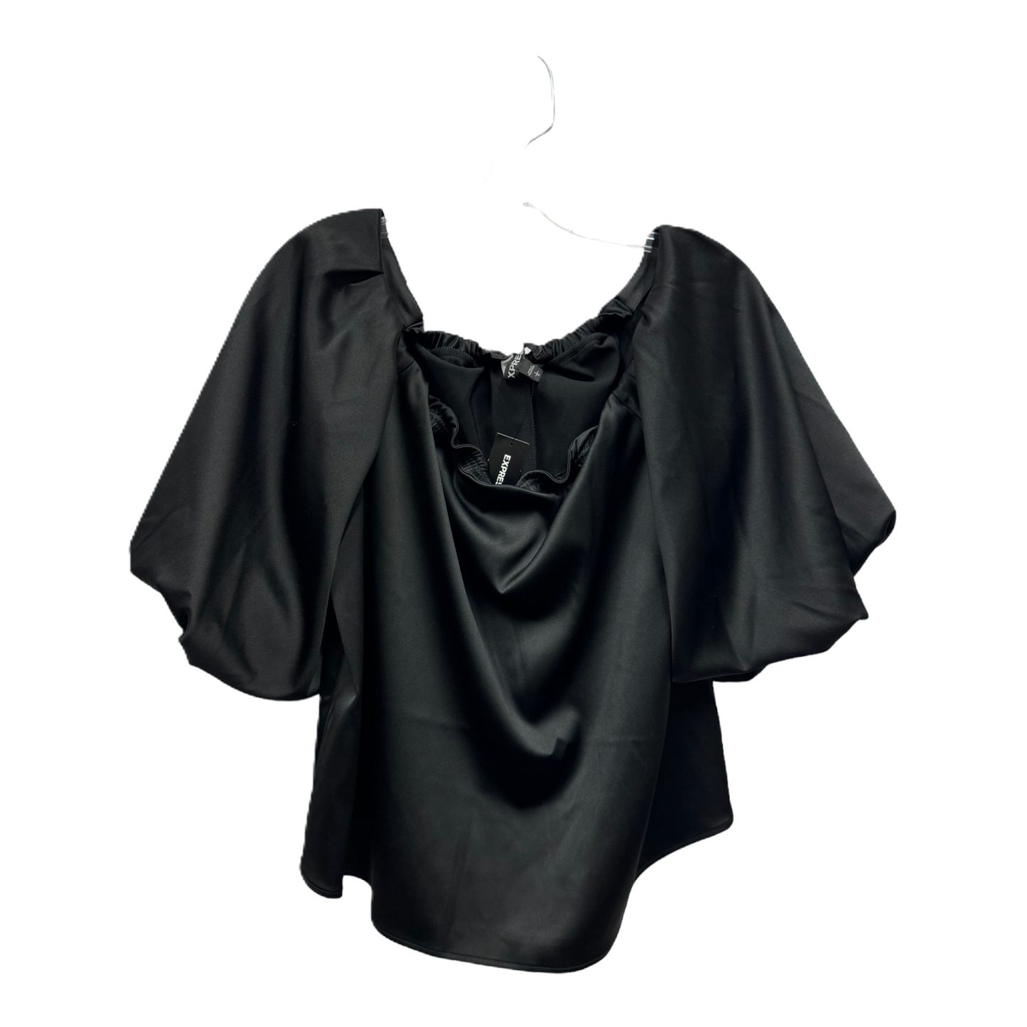 Black Top Short Sleeve By Express, Size: L