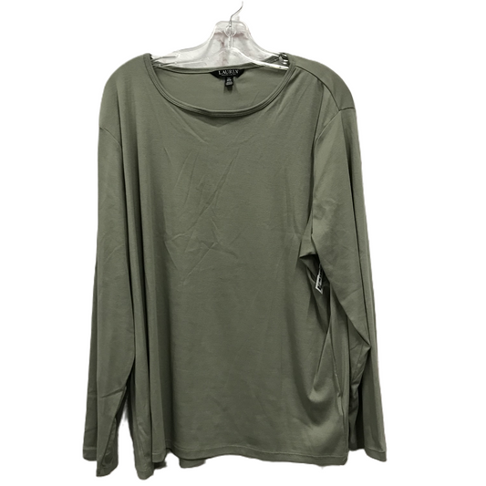 Green Top Long Sleeve Basic By Ralph Lauren Black Label, Size: 3x