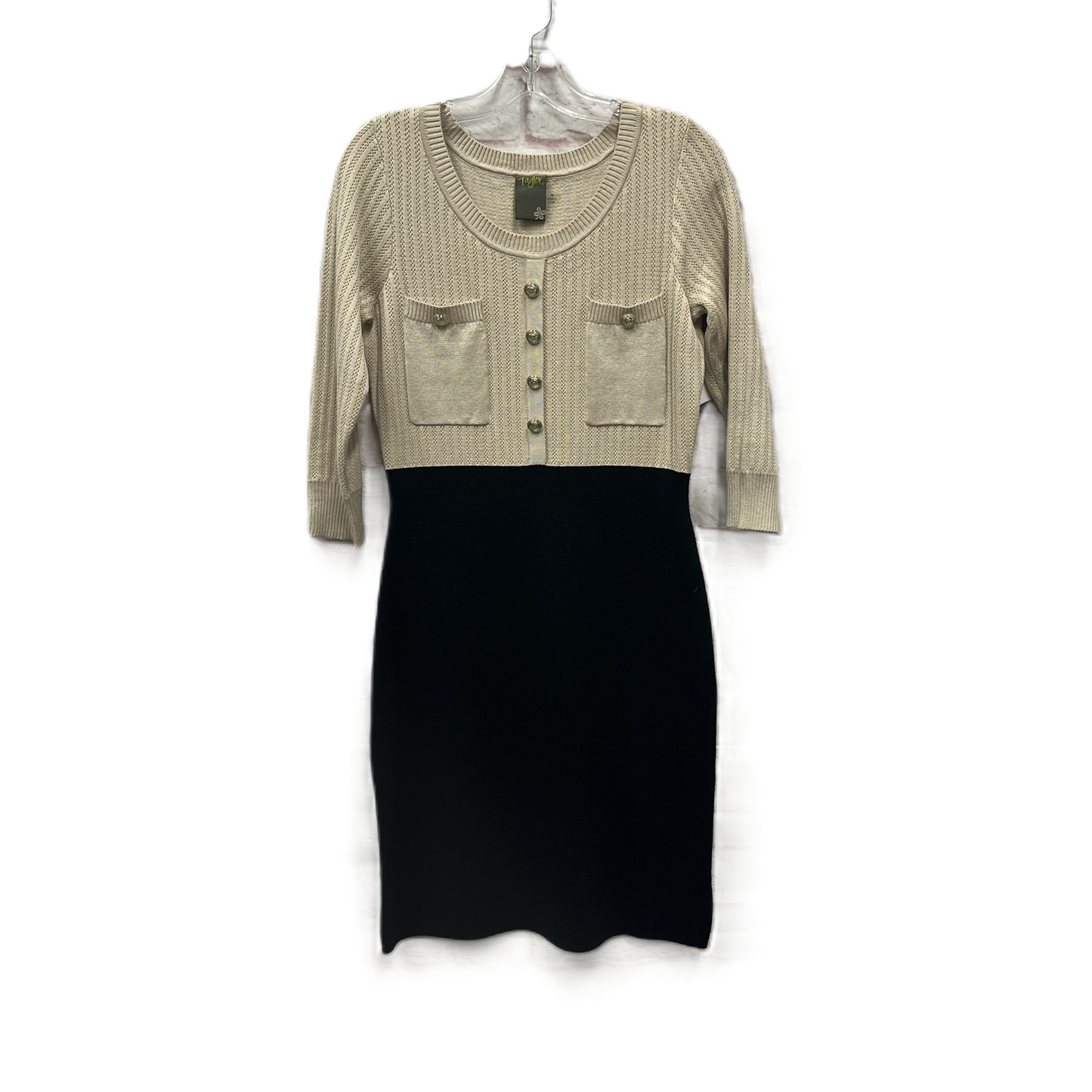 Dress Sweater By Taylor In Beige, Size: M