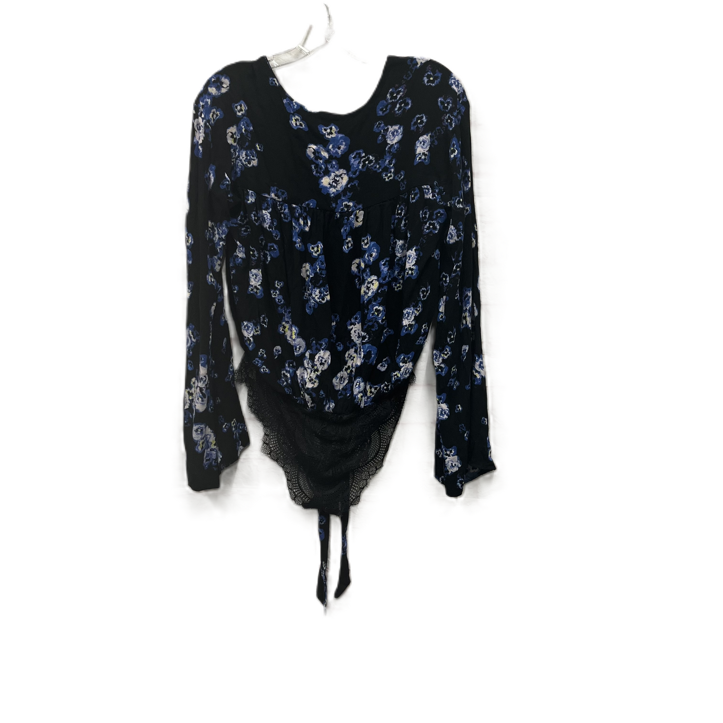 Bodysuit By Free People In Black & Blue, Size: M