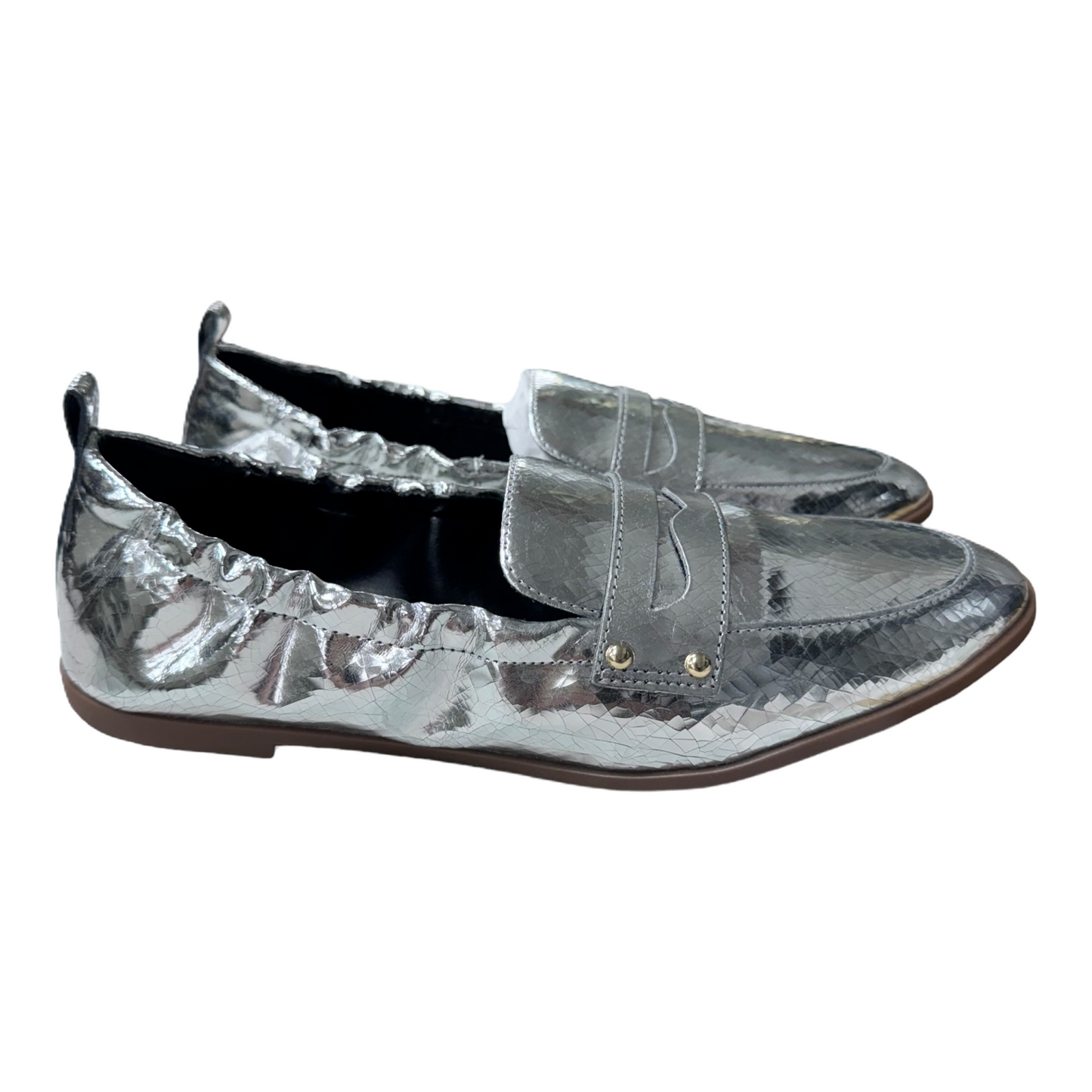 Shoes Flats By Jessica Simpson In Silver, Size: 8