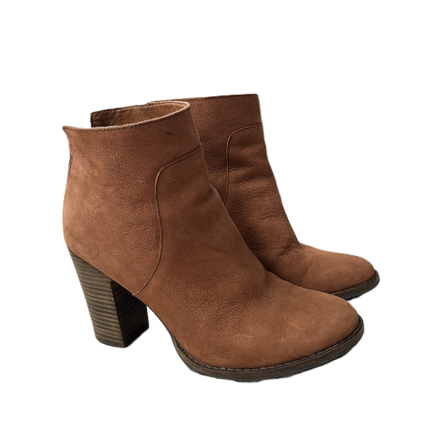 Boots Ankle Heels By Lucky Brand In Brown, Size: 8