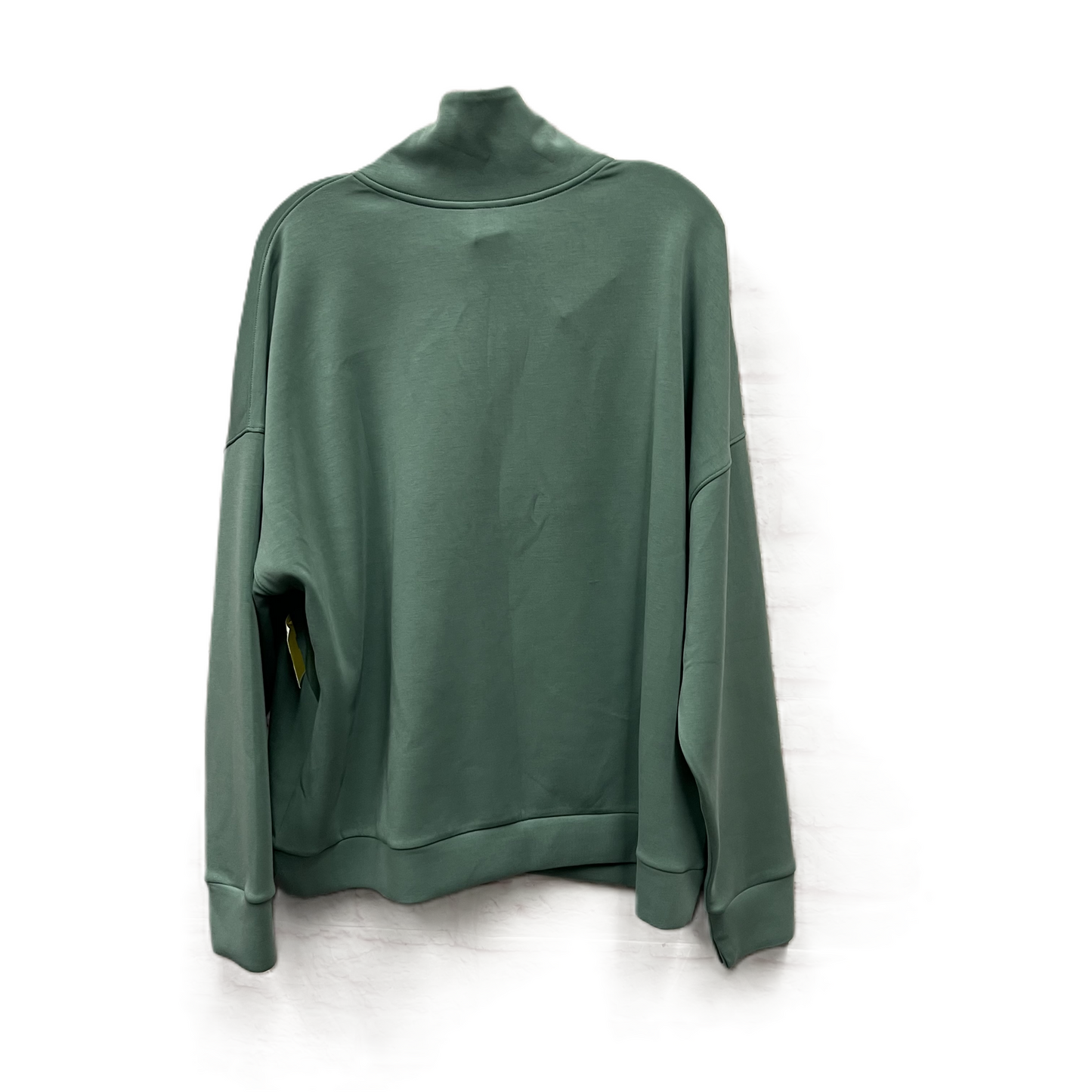 Athletic Top Long Sleeve Collar By Members Mark In Green, Size: 1x