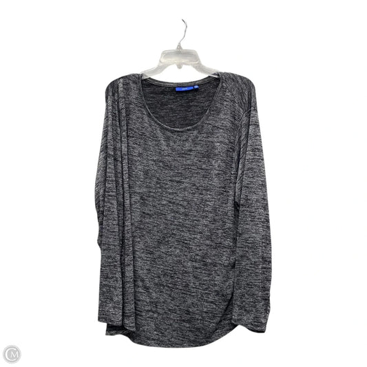 Top Long Sleeve By Apt 9 In Grey, Size: 2x