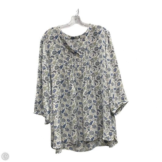 Top Short Sleeve By Rose And Olive In Blue, Size: 3x