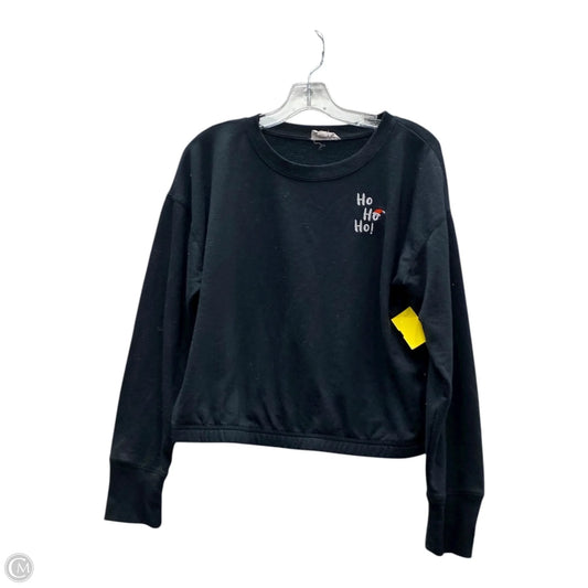 Top 2pc Long Sleeve By Pink Rose In Black, Size: M