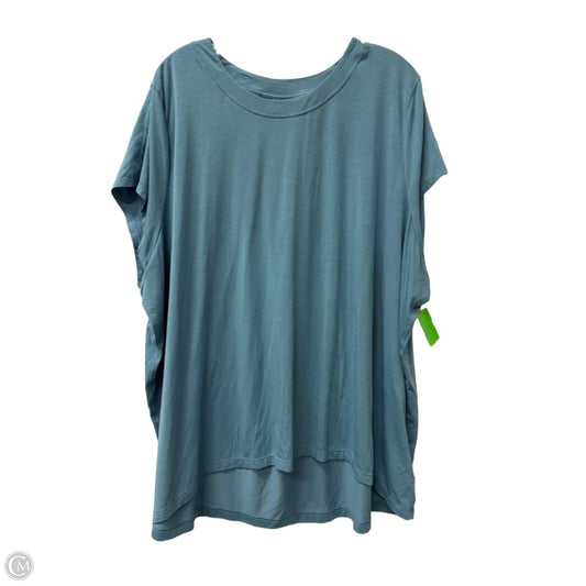 Athletic Top Short Sleeve By Athleta In Blue, Size: 2x