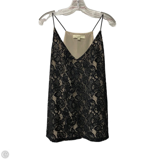 Top Sleeveless By Loft In Black, Size: L