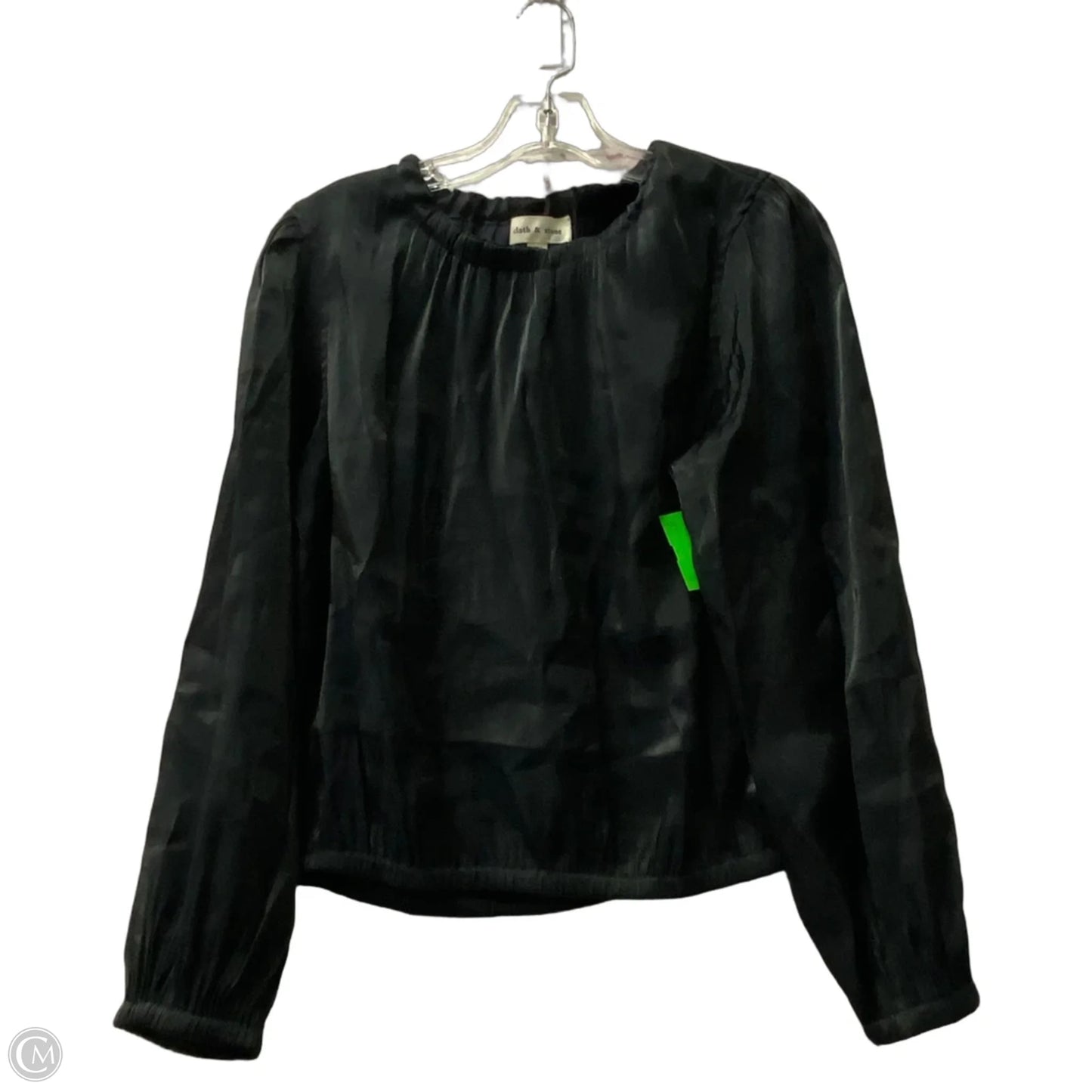 Top Long Sleeve By Cloth & Stone In Black, Size: S