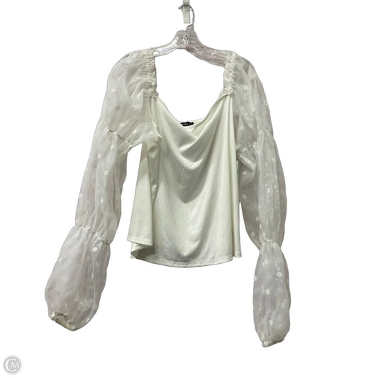 Top Long Sleeve By Eloquii In White, Size: 3x