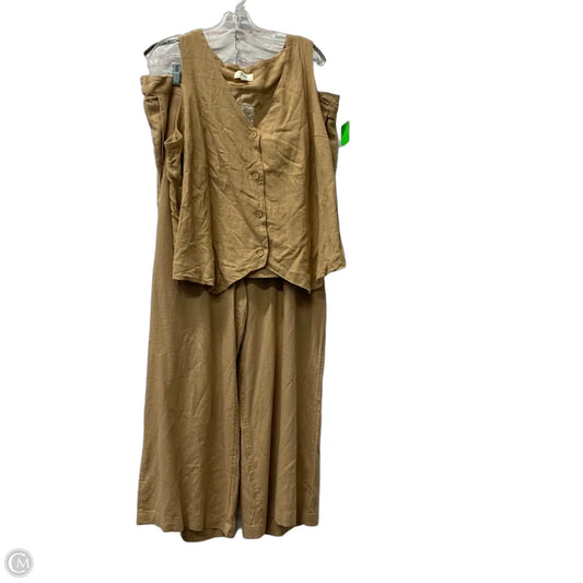 Top 2pc Sleeveless By Me ny jennie garth In Brown, Size: 1x