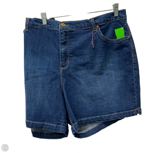 Shorts By Gloria Vanderbilt In Blue Denim, Size: 20