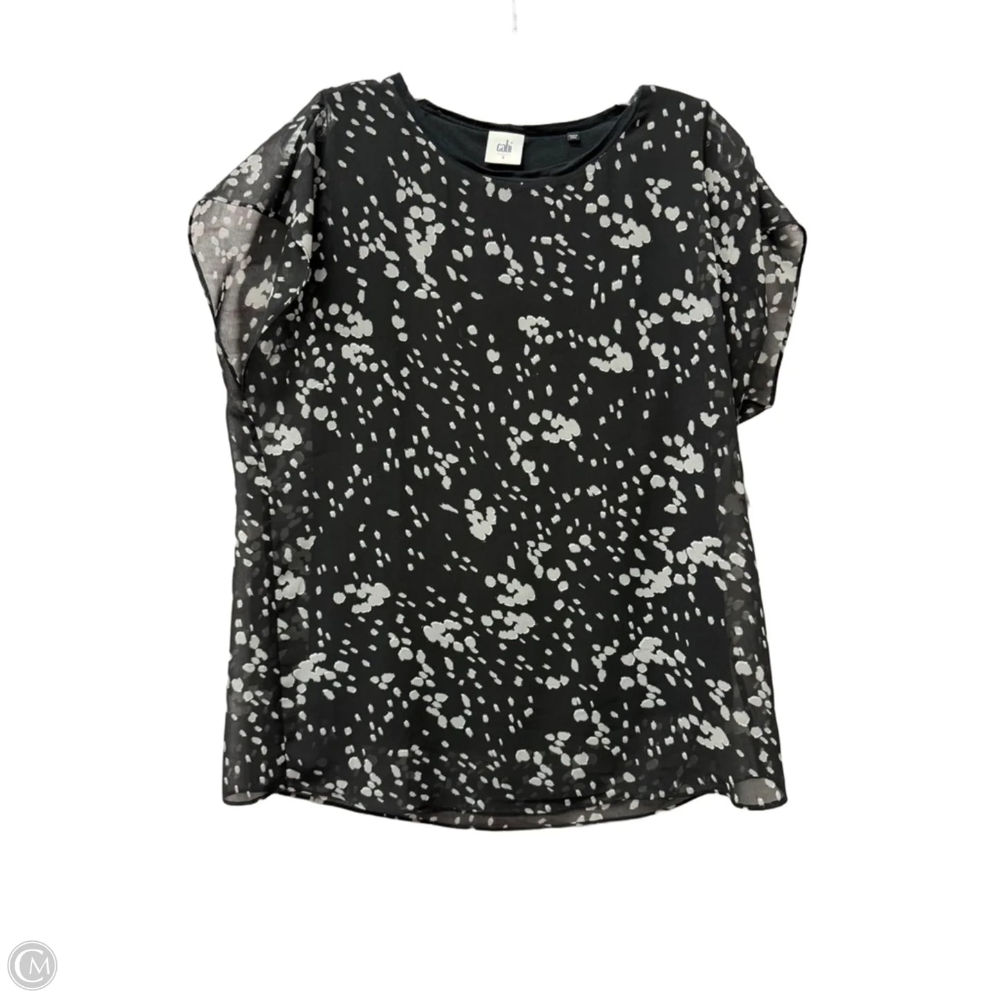 Top Short Sleeve By Cabi In Black, Size: S
