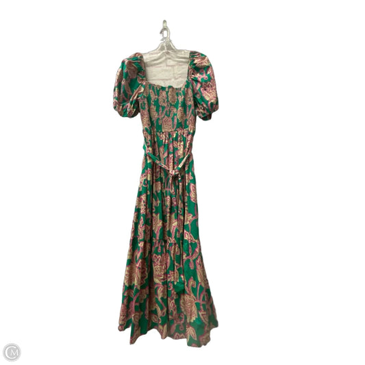 Dress Casual Maxi By Flying Tomato In Green & Pink, Size: L