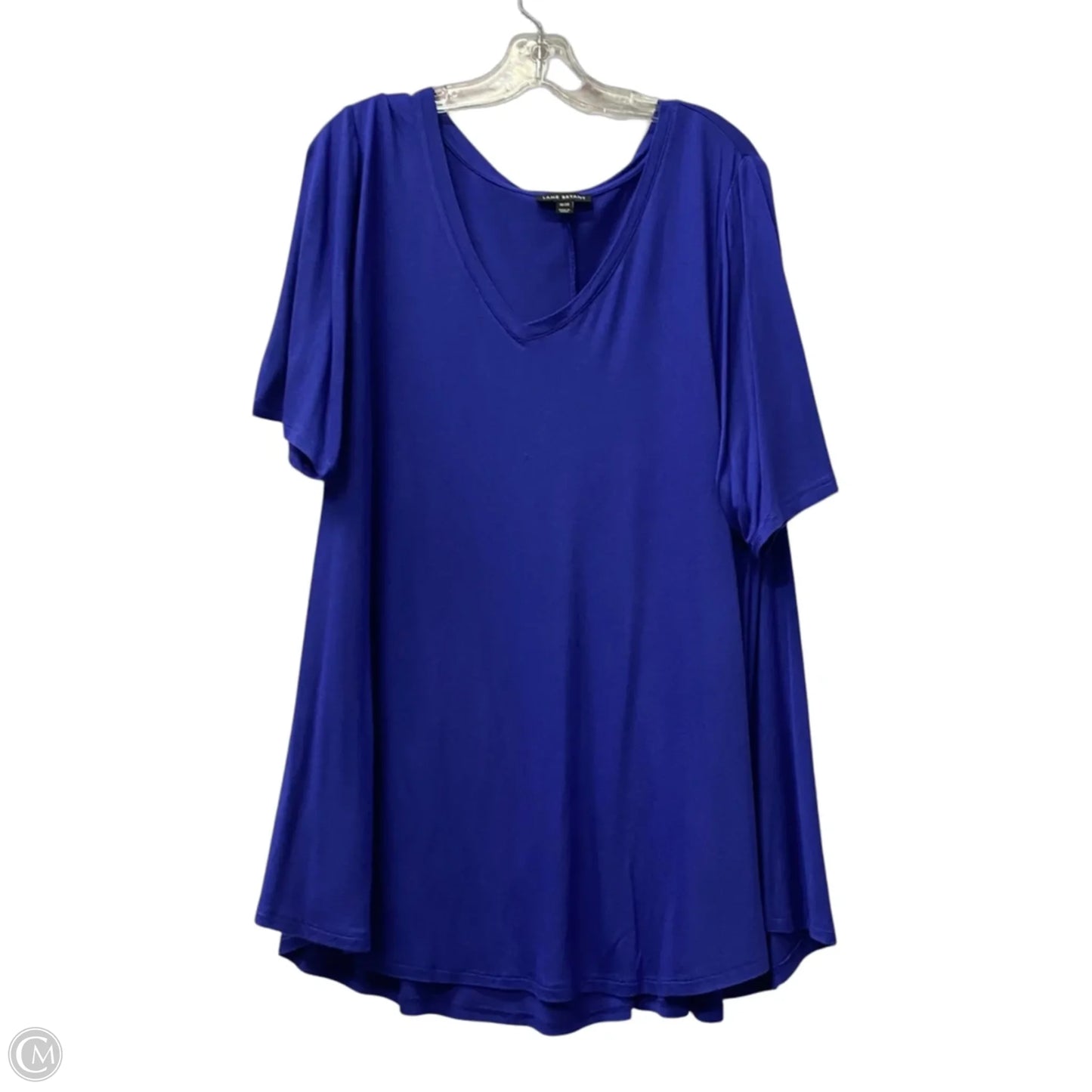 Top Short Sleeve By Lane Bryant In Blue, Size: 1x