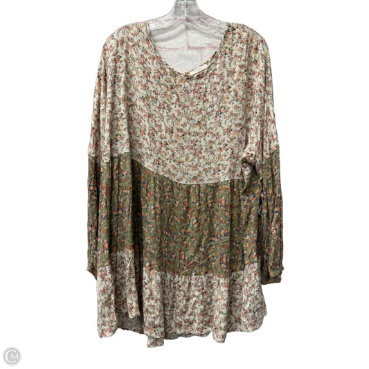 Top Long Sleeve By Chicsoul In Pink, Size: 1x