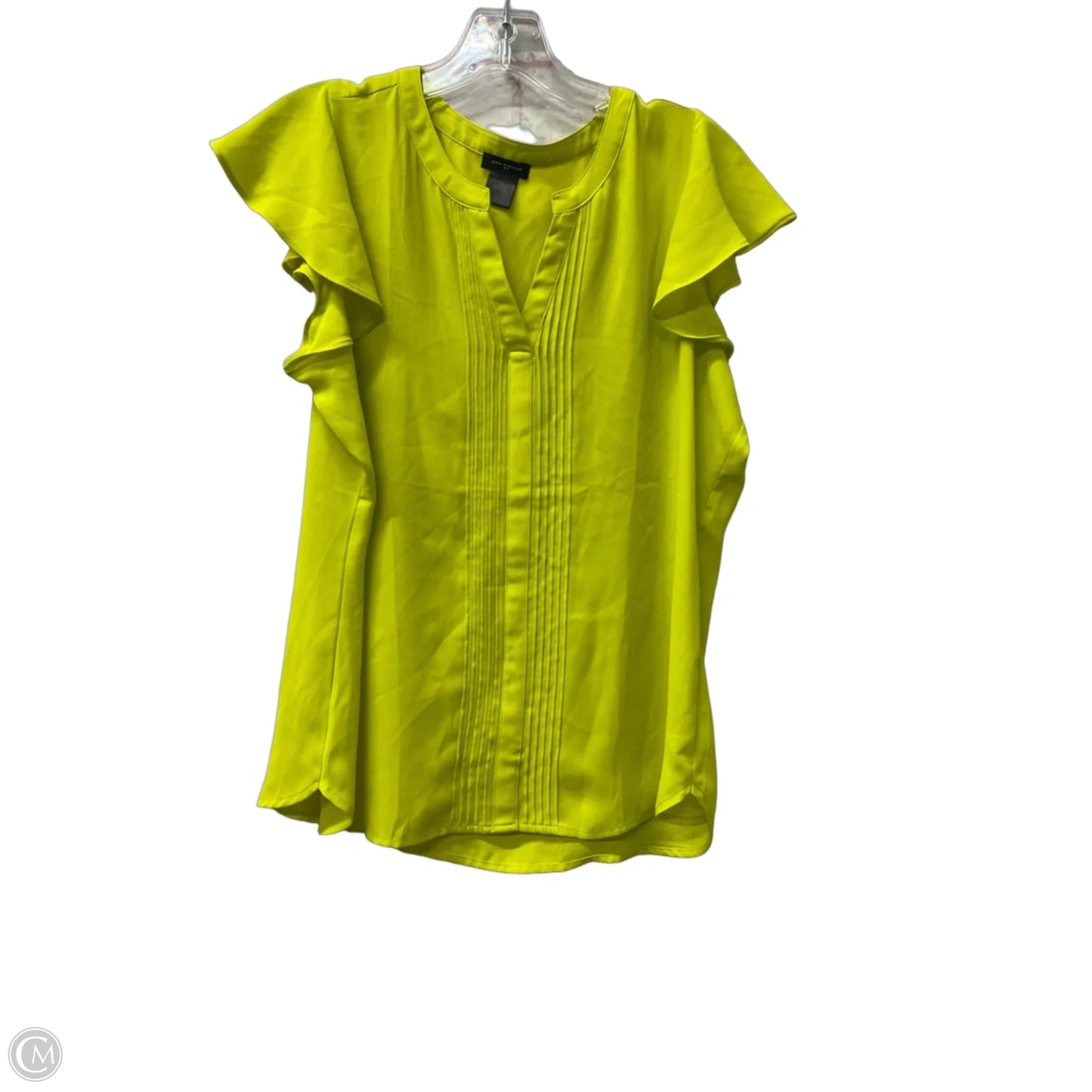 Top Short Sleeve By Ann Taylor In Yellow, Size: M