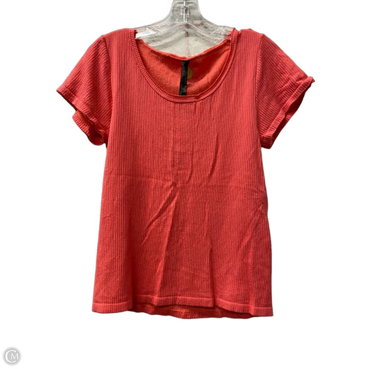 Top Short Sleeve By Anthropologie In Pink, Size: L