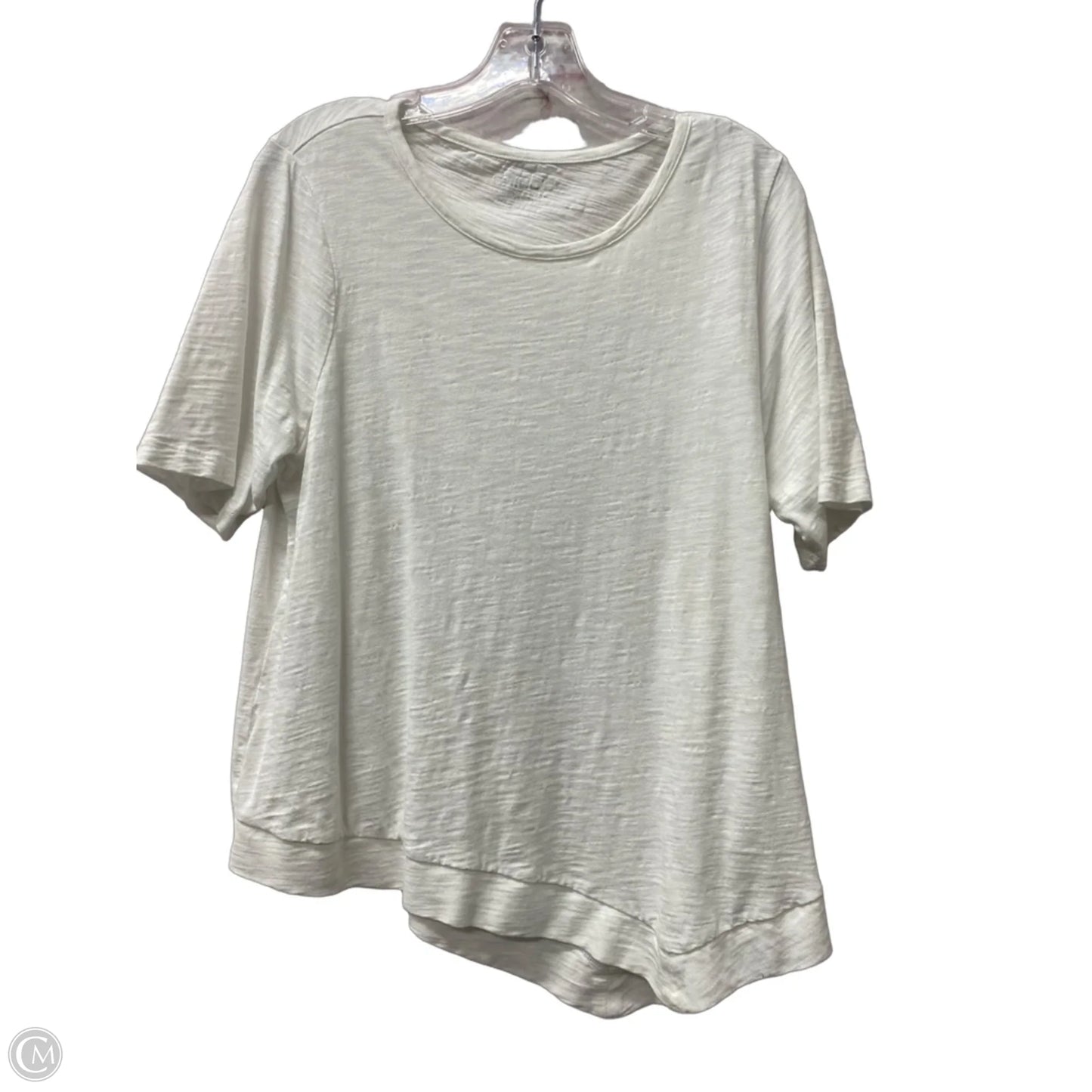Top Short Sleeve By Chicos In White, Size: L