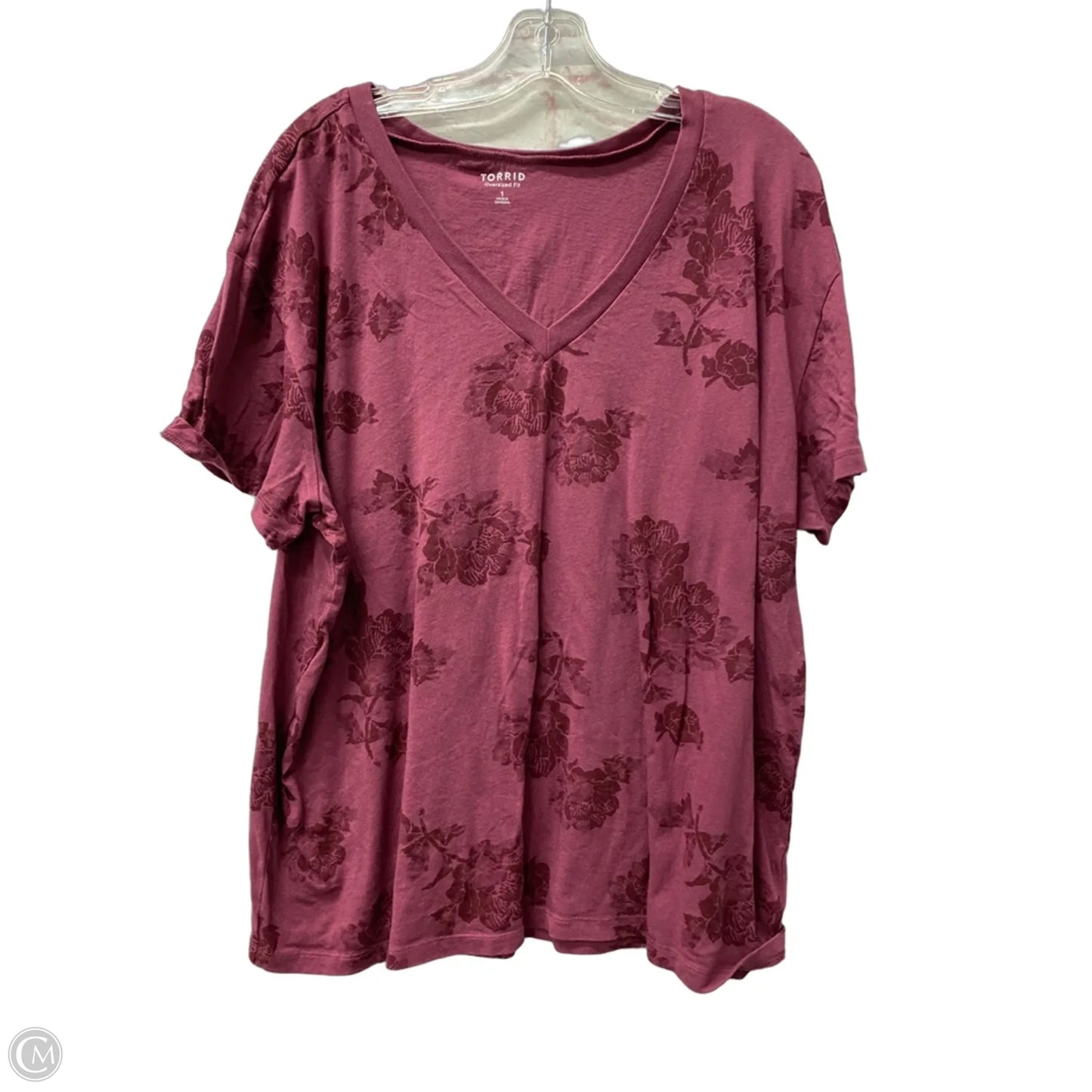 Top Short Sleeve By Torrid In Purple, Size: 1x