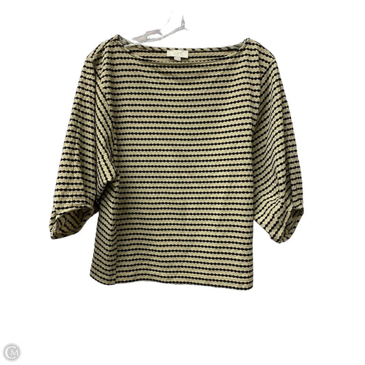 Top Short Sleeve By Loft In Tan, Size: M