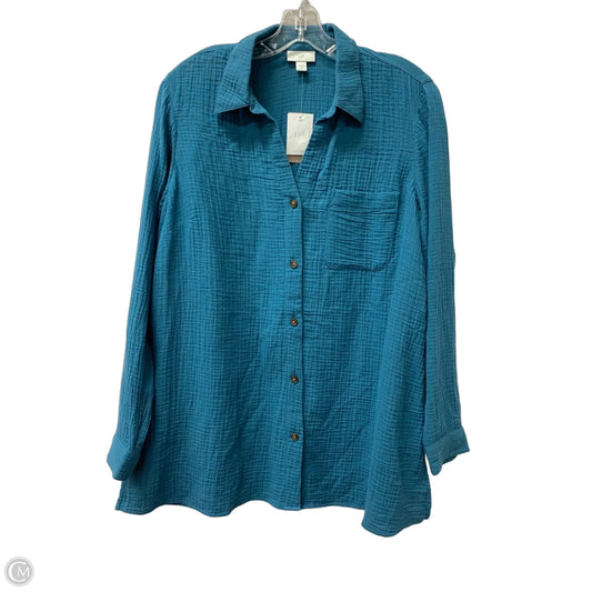 Top Long Sleeve By J. Jill In Blue, Size: M