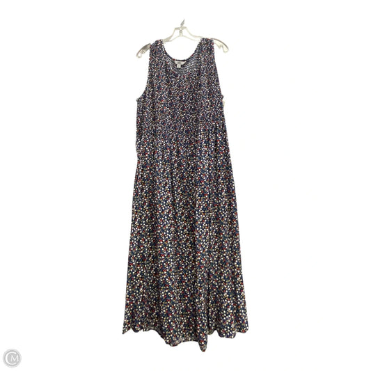 Dress Casual Midi By Croft And Barrow In Blue, Size: 2x