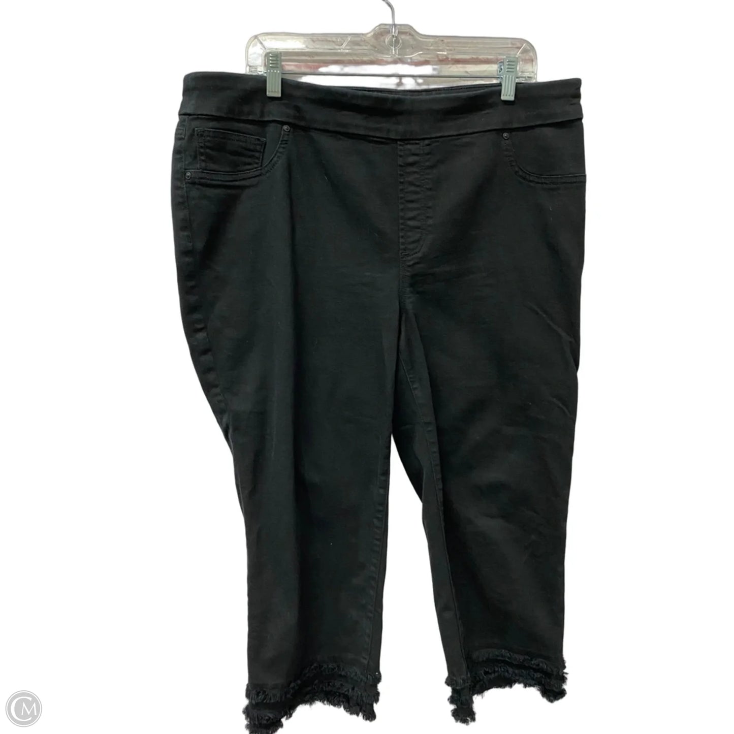Capris By Chicos In Black Denim, Size: 16