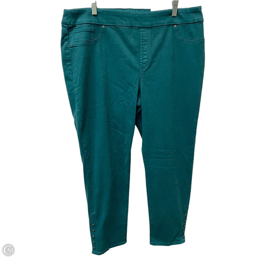Jeans Jeggings By Chicos In Green Denim, Size: 16
