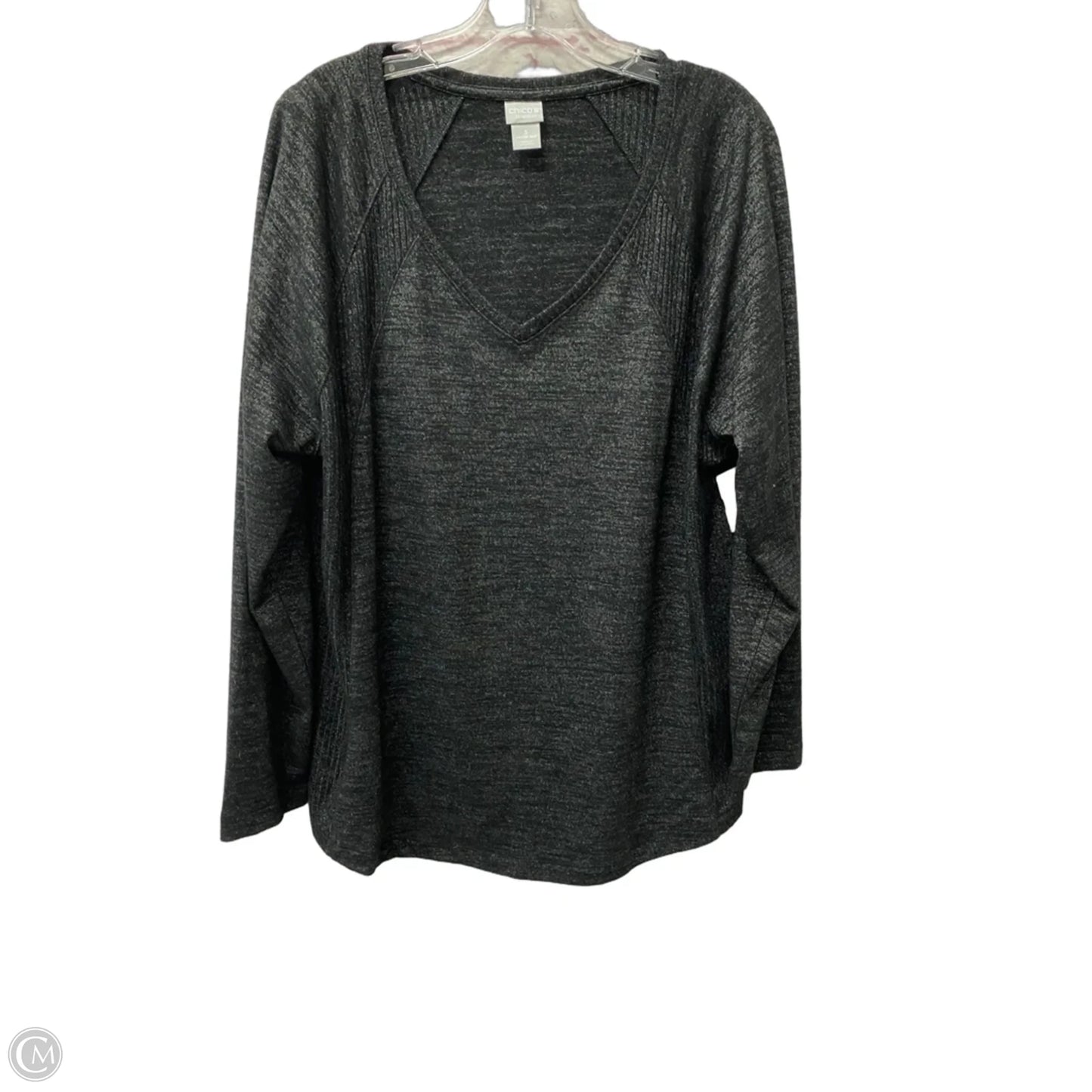 Top Long Sleeve By Chicos In Black, Size: Xl
