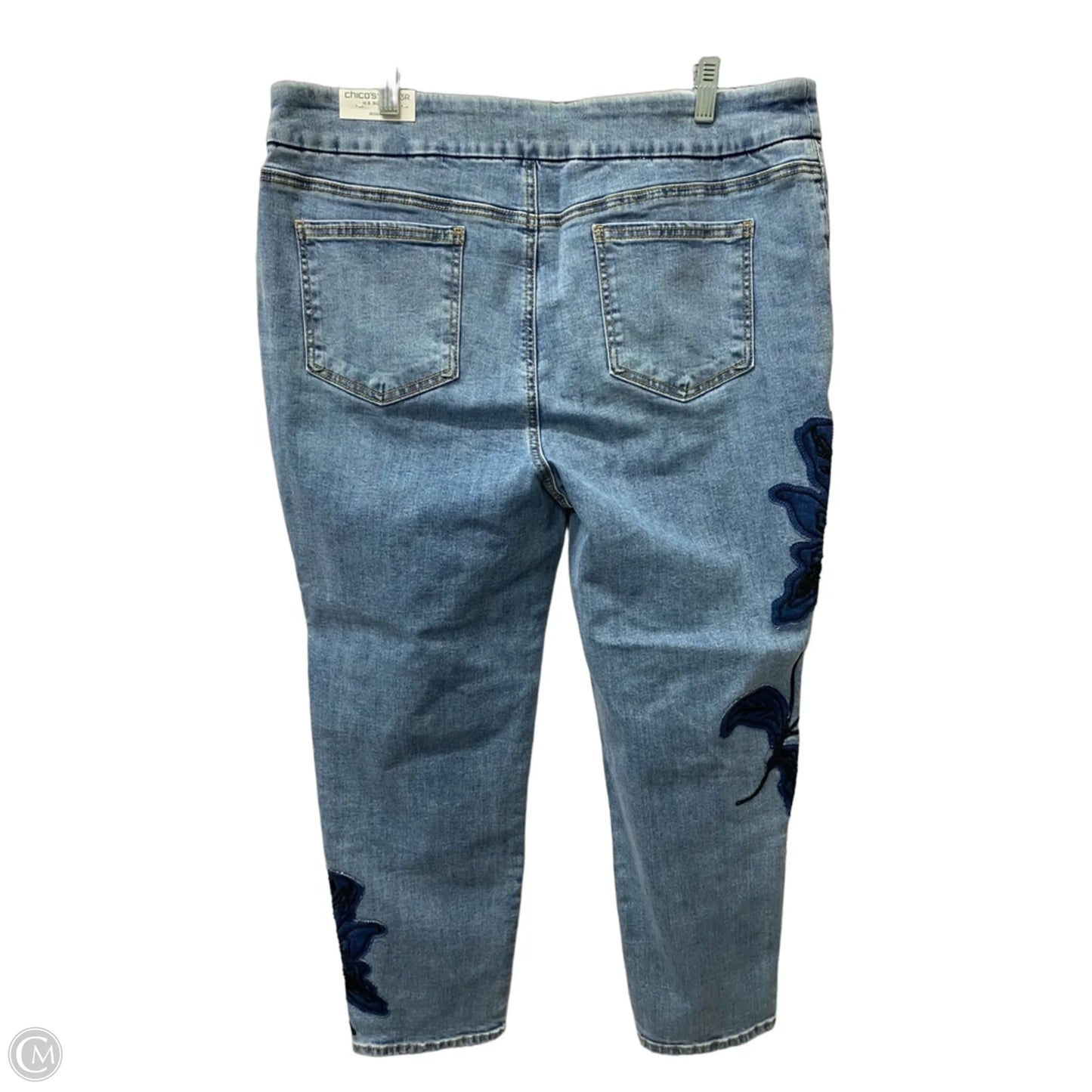 Jeans Jeggings By Chicos In Blue Denim, Size: 16