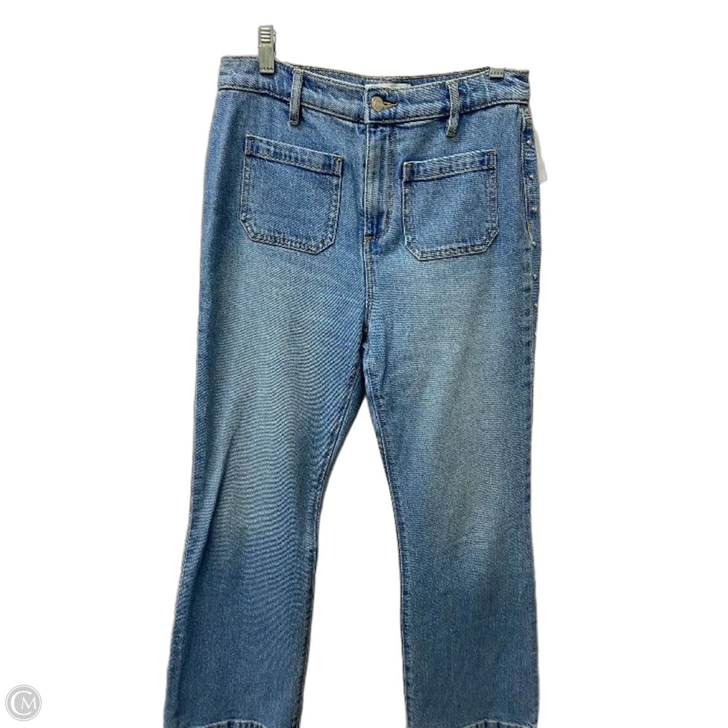 Jeans Flared By Loft In Blue Denim, Size: 0