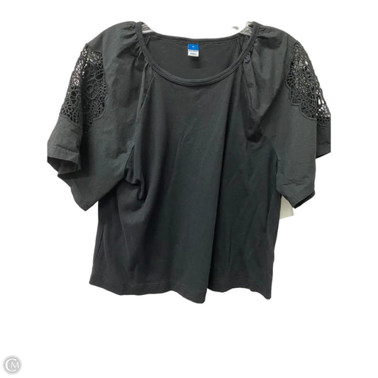 Top Short Sleeve By Old Navy In Black, Size: M