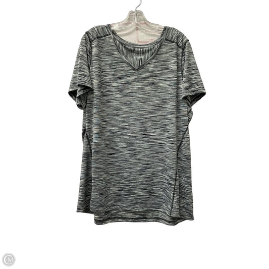 Athletic Top Short Sleeve By Tek Gear In Grey, Size: 2x