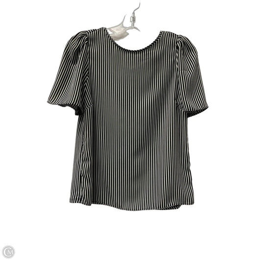 Top Short Sleeve By Ann Taylor In Black & White, Size: Xxsp