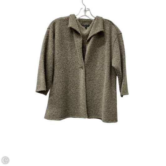 Sweater Cardigan By Eileen Fisher In Taupe, Size: S