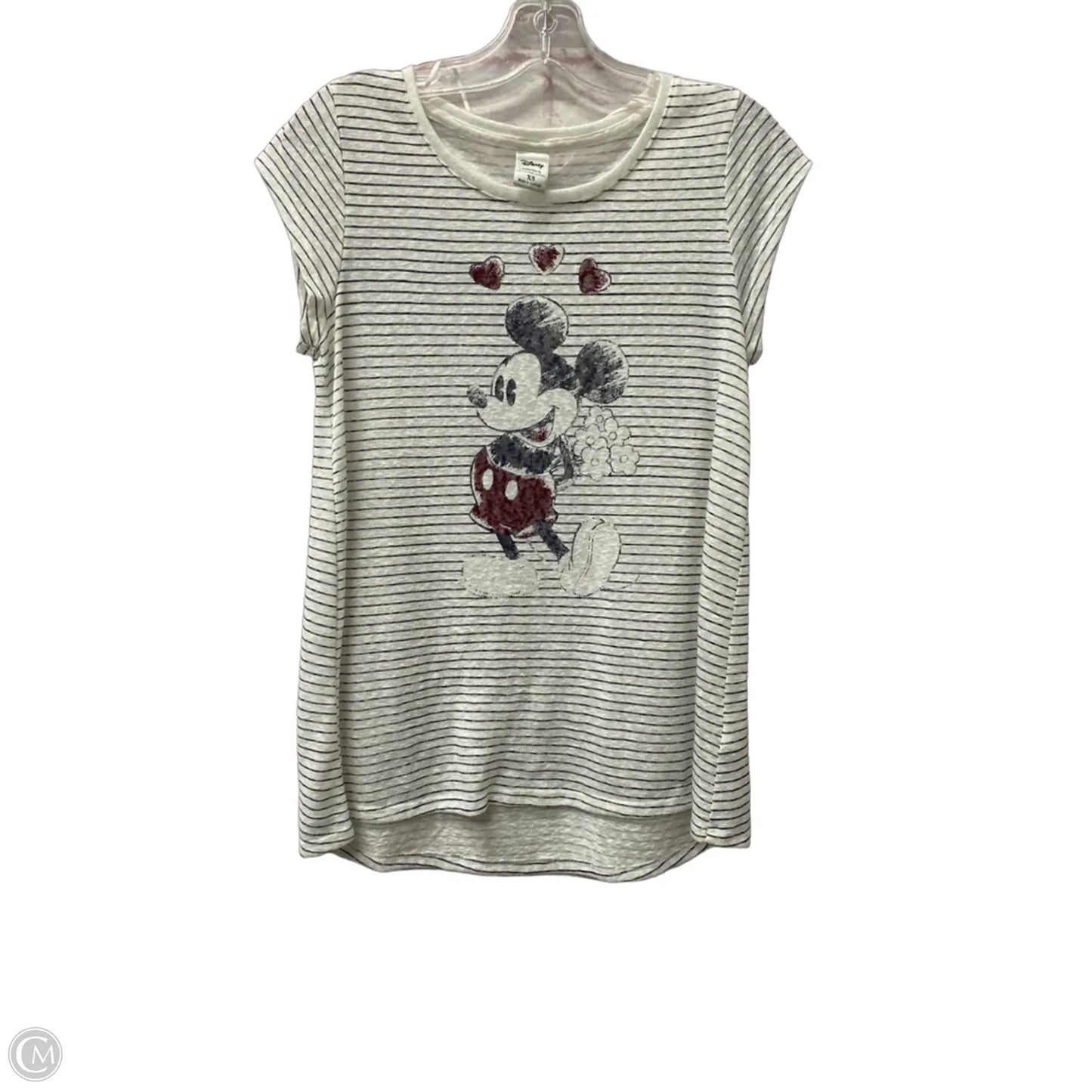 Top Short Sleeve By Disney In White, Size: Xs