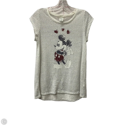 Top Short Sleeve By Disney In White, Size: Xs