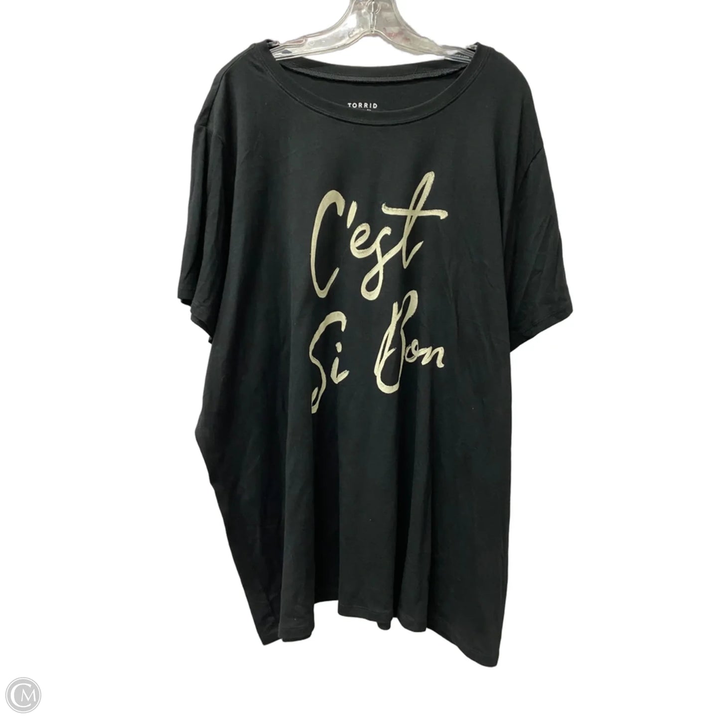 Top Short Sleeve By Torrid In Black, Size: 4x