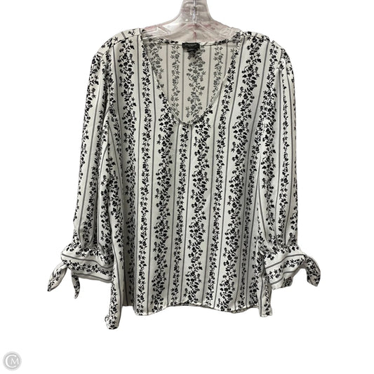 Top Long Sleeve By Ann Taylor In White, Size: L