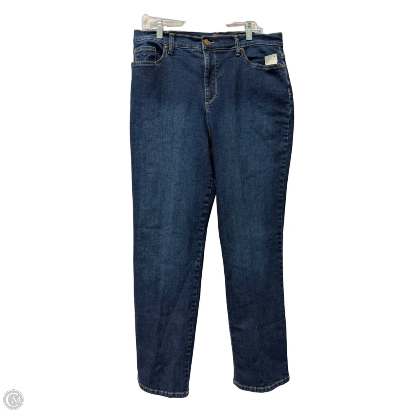 Jeans Straight By Gloria Vanderbilt In Blue Denim, Size: 16