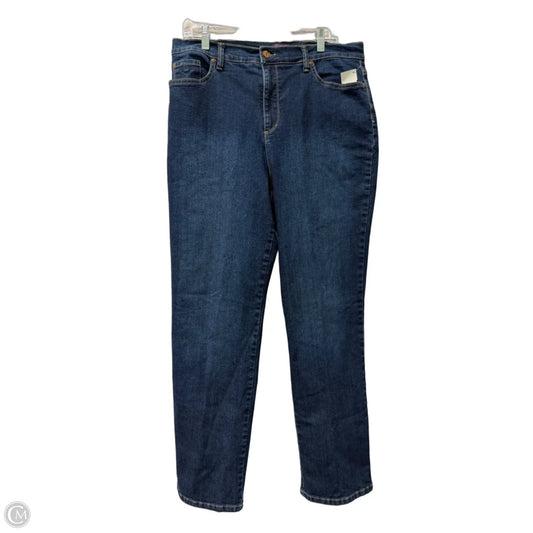 Jeans Straight By Gloria Vanderbilt In Blue Denim, Size: 16