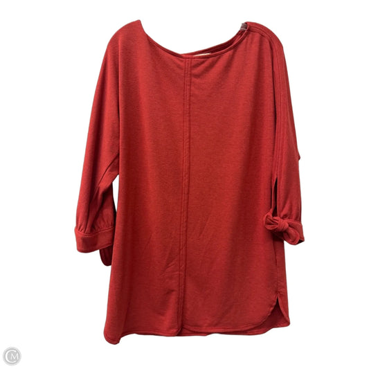 Top 3/4 Sleeve By Max Studio In Red, Size: M