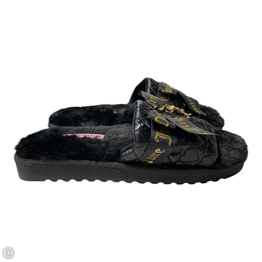 Slippers By Juicy Couture In Black, Size:
