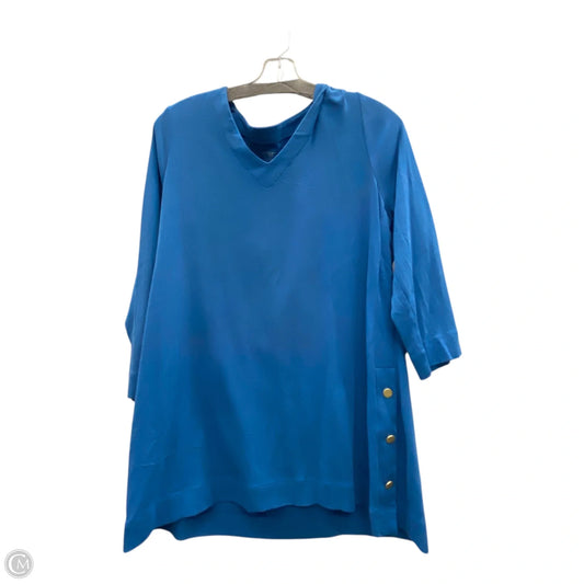 Top 3/4 Sleeve By Chicos In Blue, Size: L