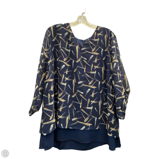 Top Short Sleeve By Chicos In Blue, Size: Xl