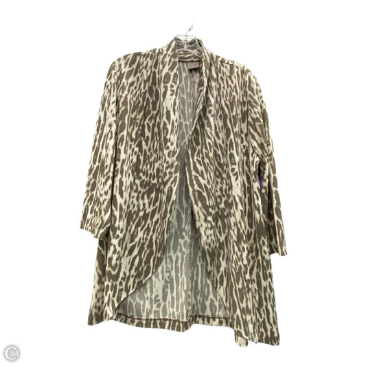 Cardigan By Chicos In Taupe, Size: L