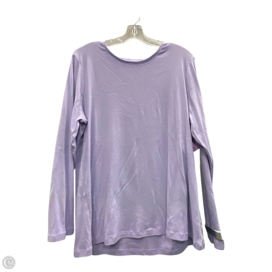 Top Long Sleeve By Chicos In Purple, Size: Xl