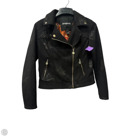 Jacket Moto By Desigual In Black, Size: S