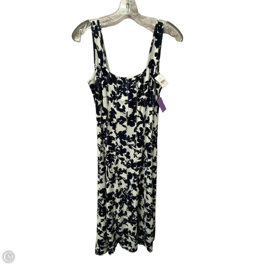 Dress Casual Midi By Loft In Blue & White, Size: Xs